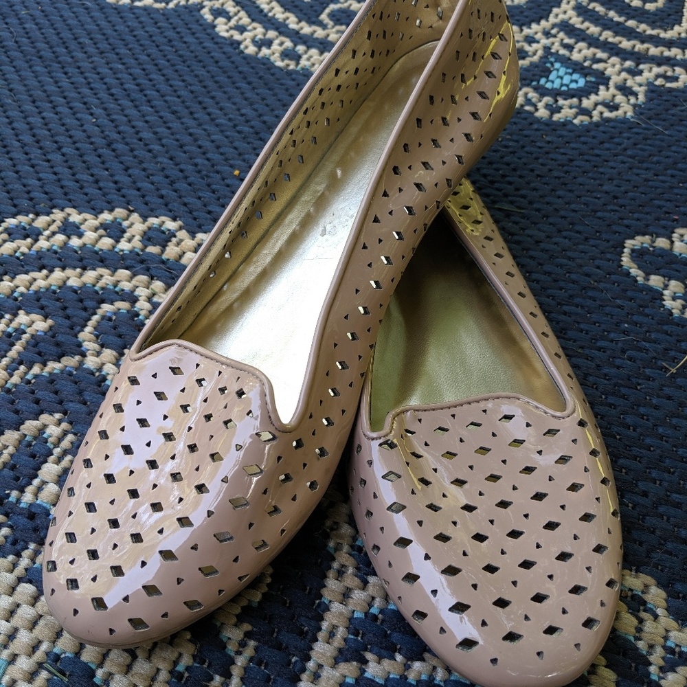 Style & Co. Perforated Nude Faux Flats Size 8.5M